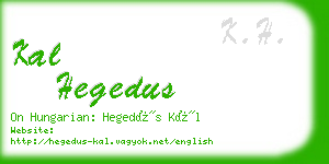 kal hegedus business card